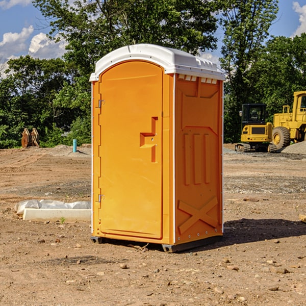 how often are the portable restrooms cleaned and serviced during a rental period in Valley County NE